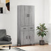 Highboard grå sonoma 69,5x34x180 cm konstruert tre