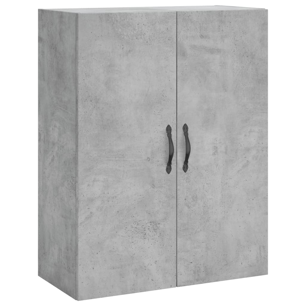 Highboard betonggrå 69,5x34x180 cm konstruert tre
