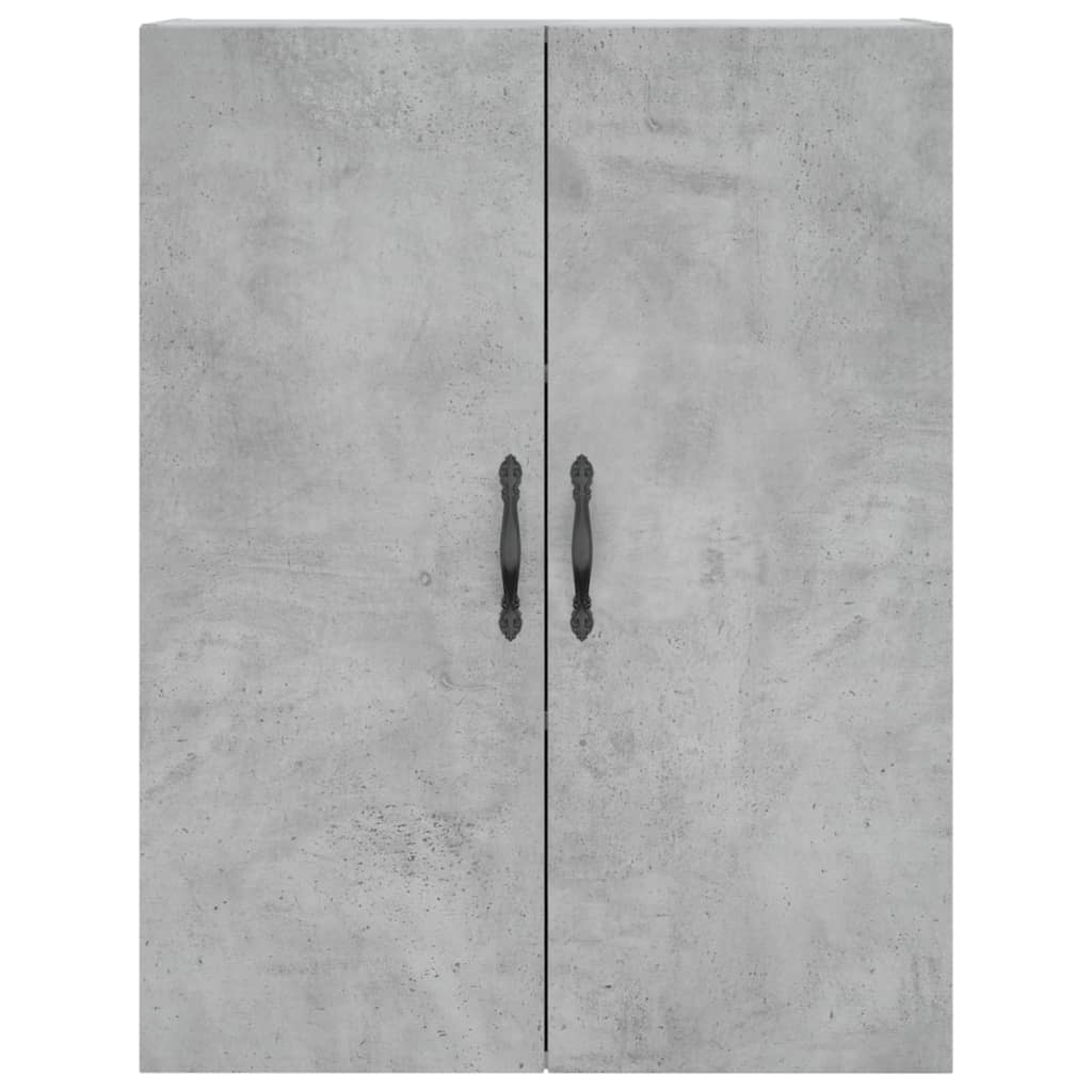 Highboard betonggrå 69,5x34x180 cm konstruert tre