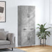 Highboard betonggrå 69,5x34x180 cm konstruert tre