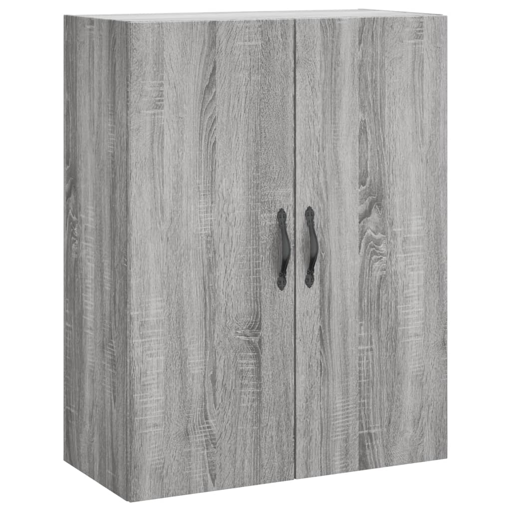 Highboard grå sonoma 69,5x34x180 cm konstruert tre