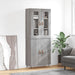 Highboard grå sonoma 69,5x34x180 cm konstruert tre