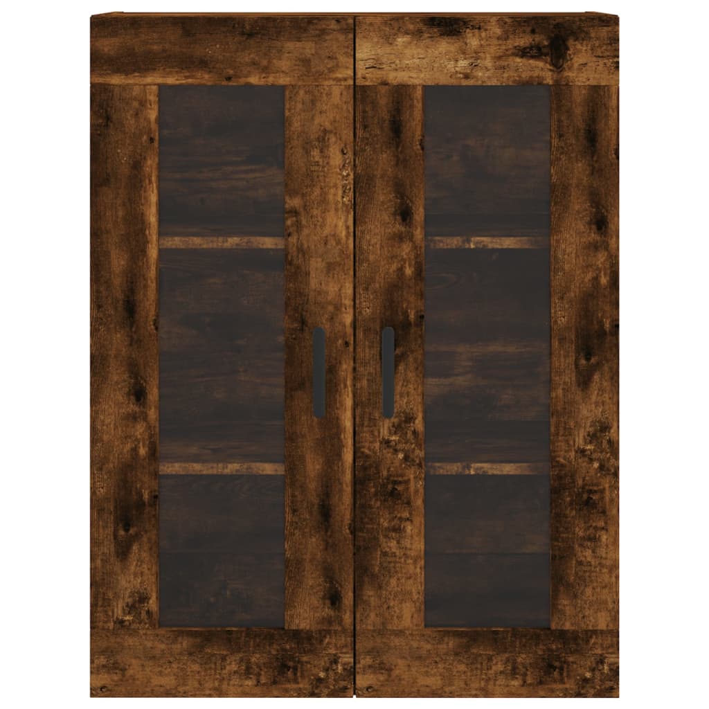 Highboard røkt eik 69,5x34x180 cm konstruert tre vidaXL