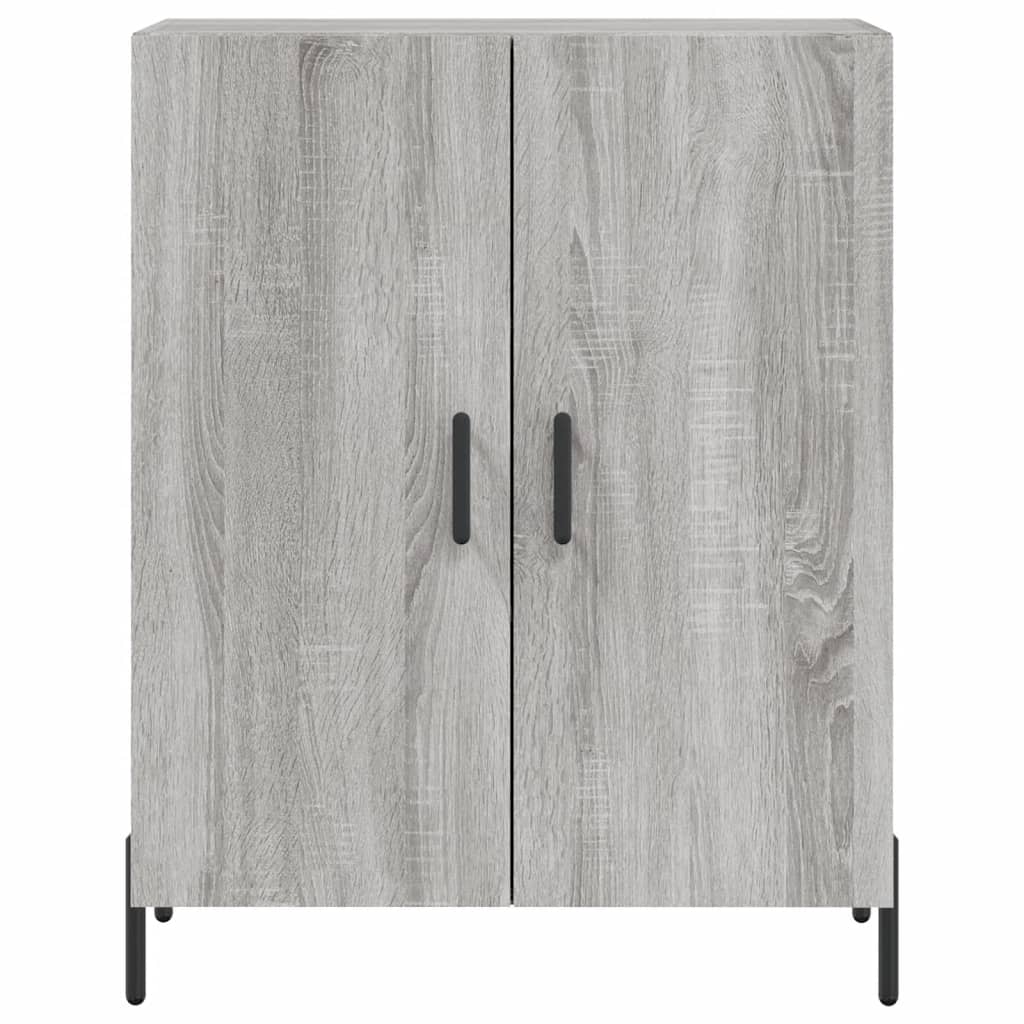 Highboard grå sonoma 69,5x34x180 cm konstruert tre
