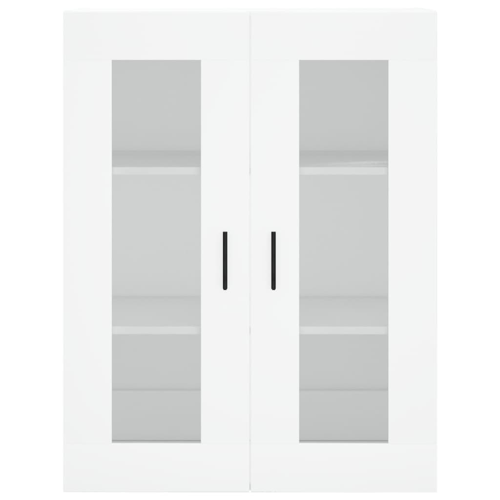 Highboard hvit 69,5x34x180 cm konstruert tre