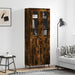 Highboard røkt eik 69,5x34x180 cm konstruert tre