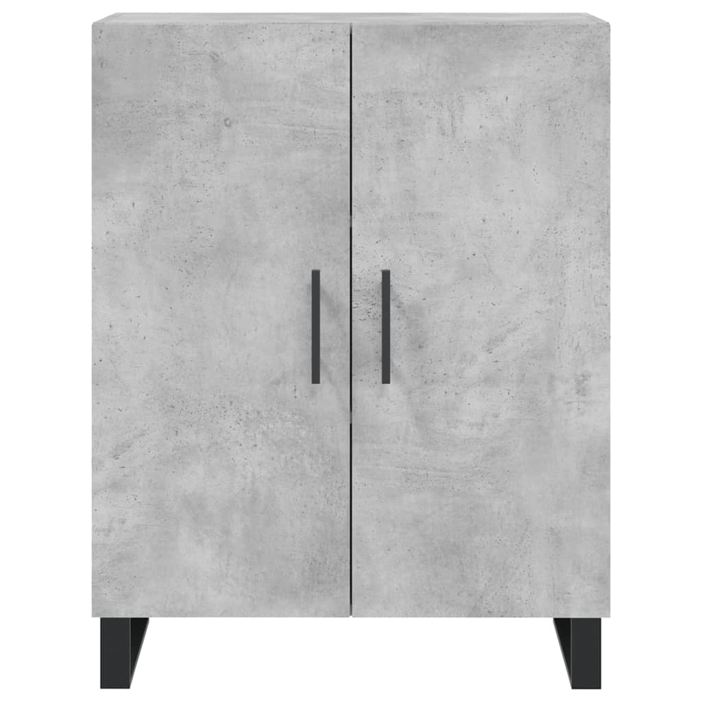 Highboard betonggrå 69,5x34x180 cm konstruert tre