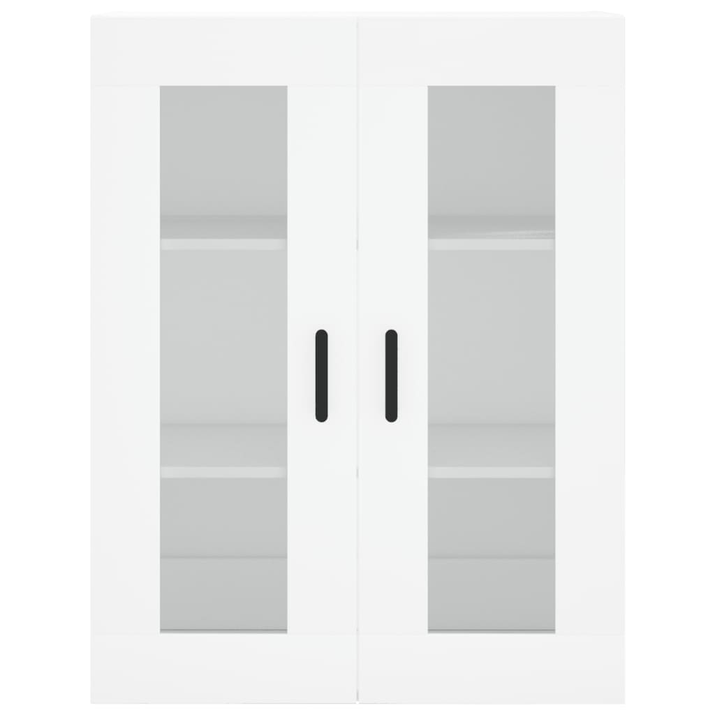 Highboard hvit 69,5x34x180 cm konstruert tre