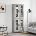 Highboard betonggrå 69,5x34x180 cm konstruert tre