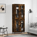 Highboard røkt eik 69,5x34x180 cm konstruert tre
