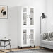 Highboard hvit 69,5x34x180 cm konstruert tre