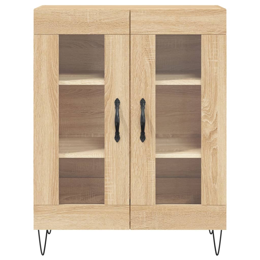 Highboard sonoma eik 69,5x34x180 cm konstruert tre vidaXL