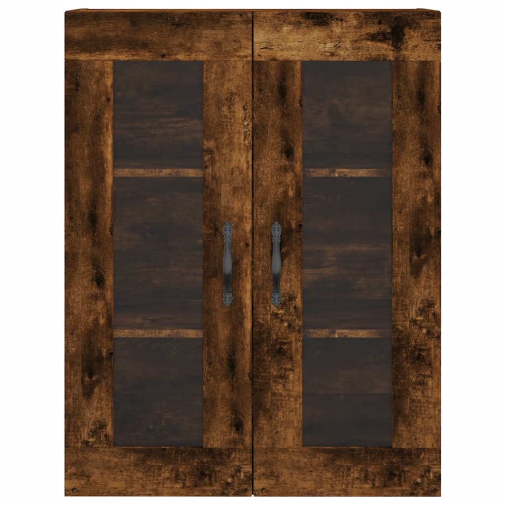 Highboard røkt eik 69,5x34x180 cm konstruert tre
