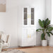 Highboard hvit 69,5x34x180 cm konstruert tre