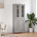 Highboard grå sonoma 69,5x34x180 cm konstruert tre