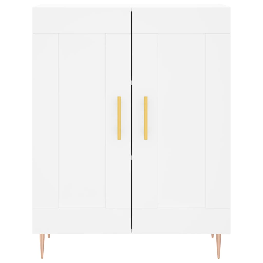Highboard hvit 69,5x34x180 cm konstruert tre vidaXL