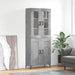 Highboard betonggrå 69,5x34x180 cm konstruert tre