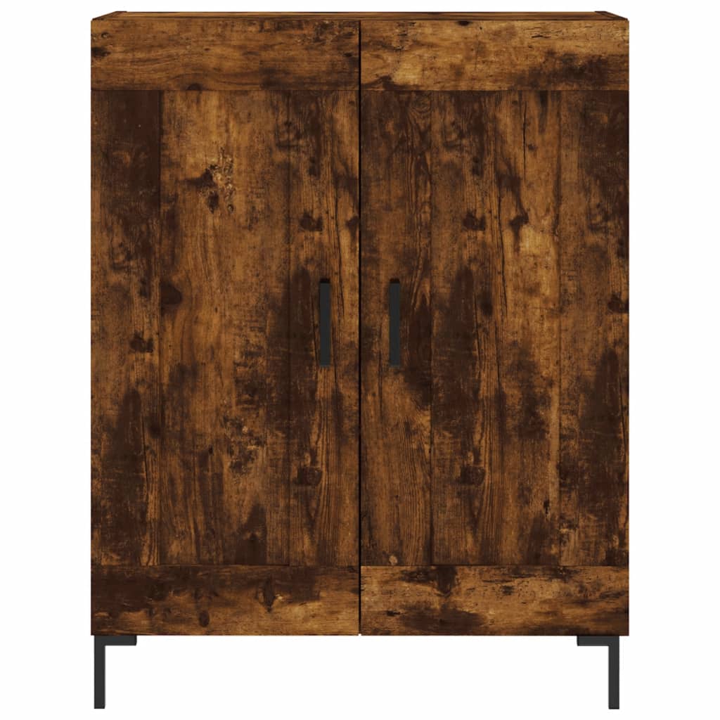 Highboard røkt eik 69,5x34x180 cm konstruert tre