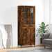 Highboard røkt eik 69,5x34x180 cm konstruert tre