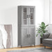 Highboard grå sonoma 69,5x34x180 cm konstruert tre
