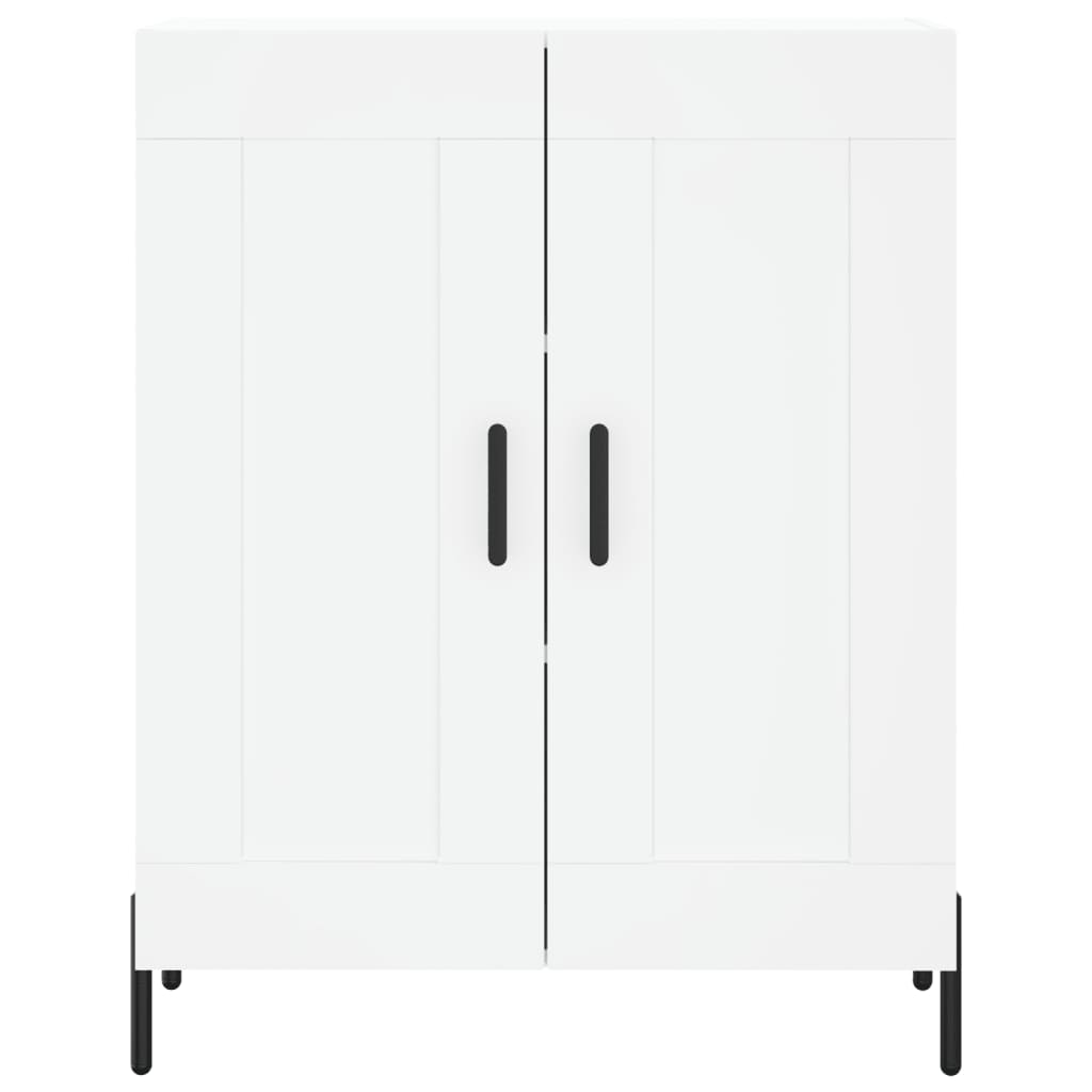 Highboard hvit 69,5x34x180 cm konstruert tre