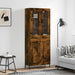 Highboard røkt eik 69,5x34x180 cm konstruert tre