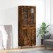 Highboard røkt eik 69,5x34x180 cm konstruert tre