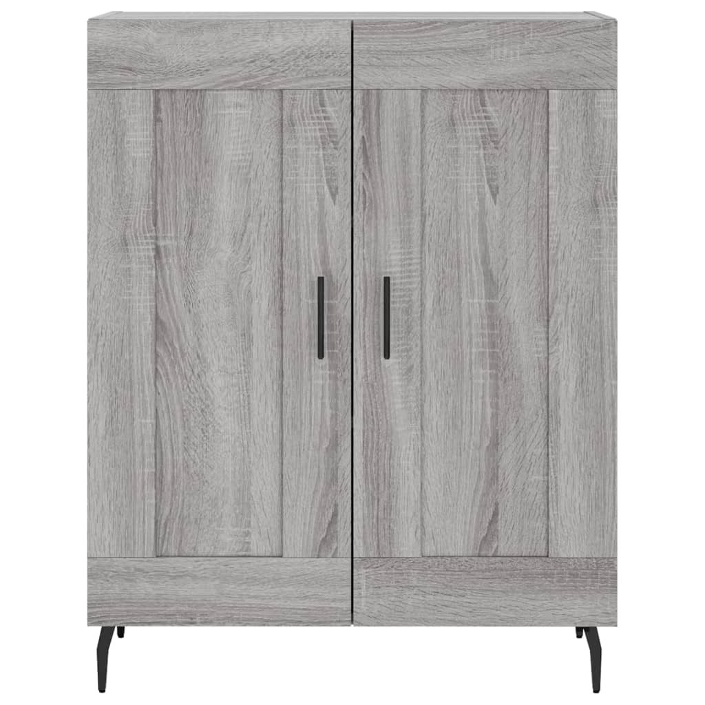 Highboard grå sonoma 69,5x34x180 cm konstruert tre