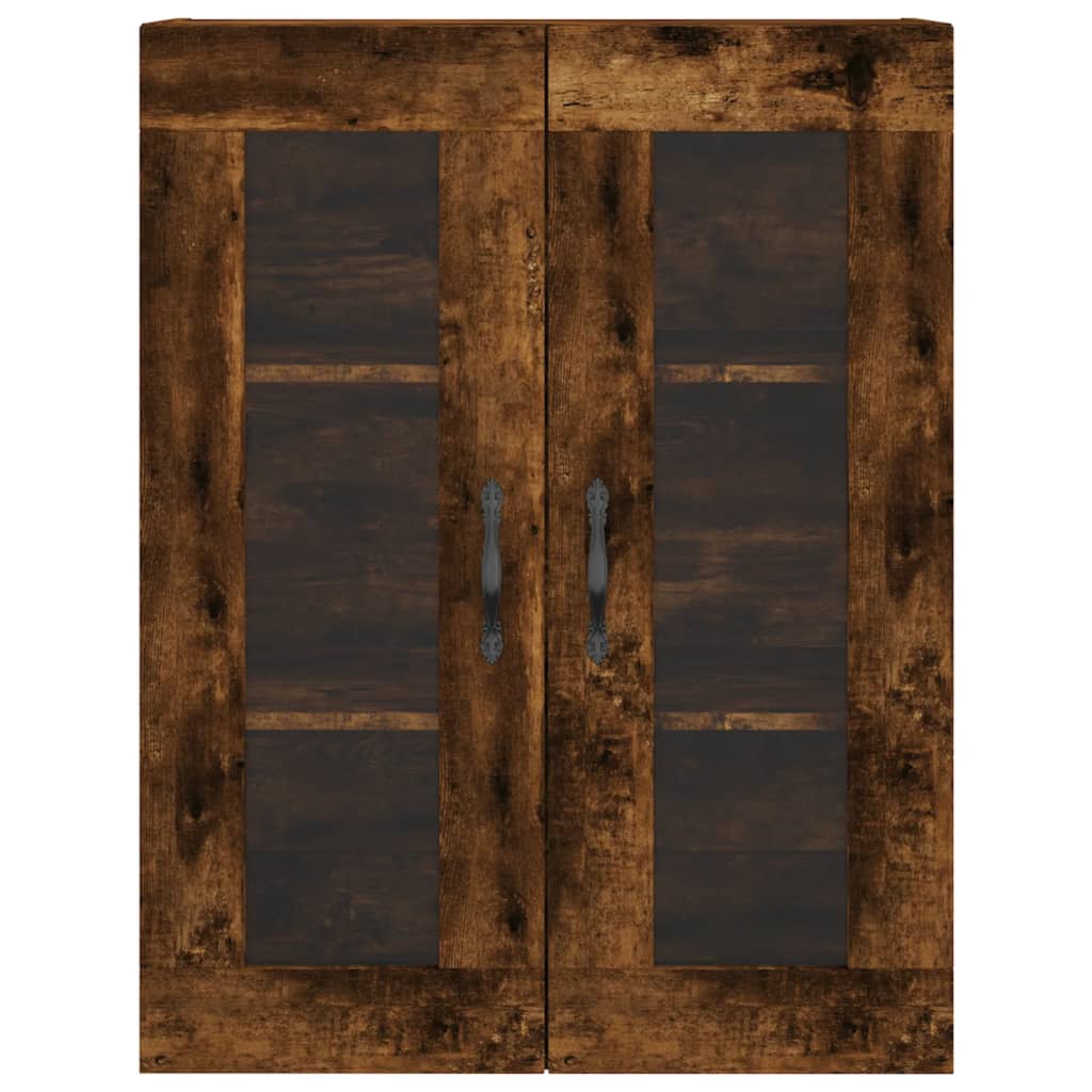 Highboard røkt eik 69,5x34x180 cm konstruert tre