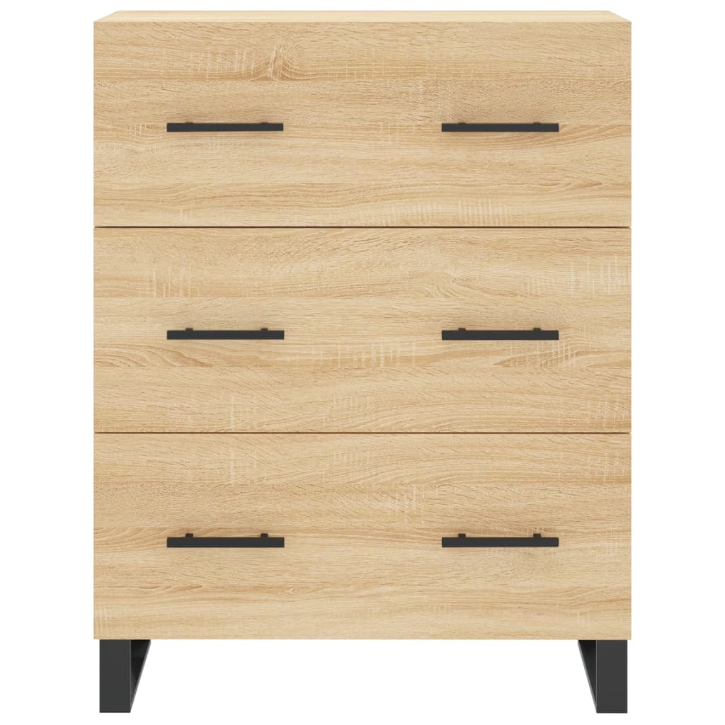 Highboard sonoma eik 69,5x34x180 cm konstruert tre