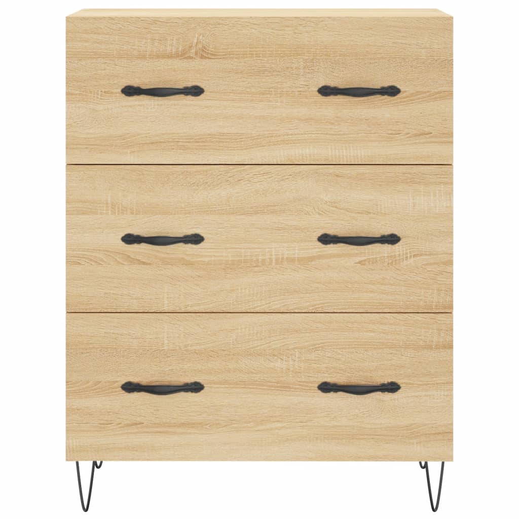 Highboard sonoma eik 69,5x34x180 cm konstruert tre vidaXL