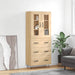 Highboard sonoma eik 69,5x34x180 cm konstruert tre vidaXL