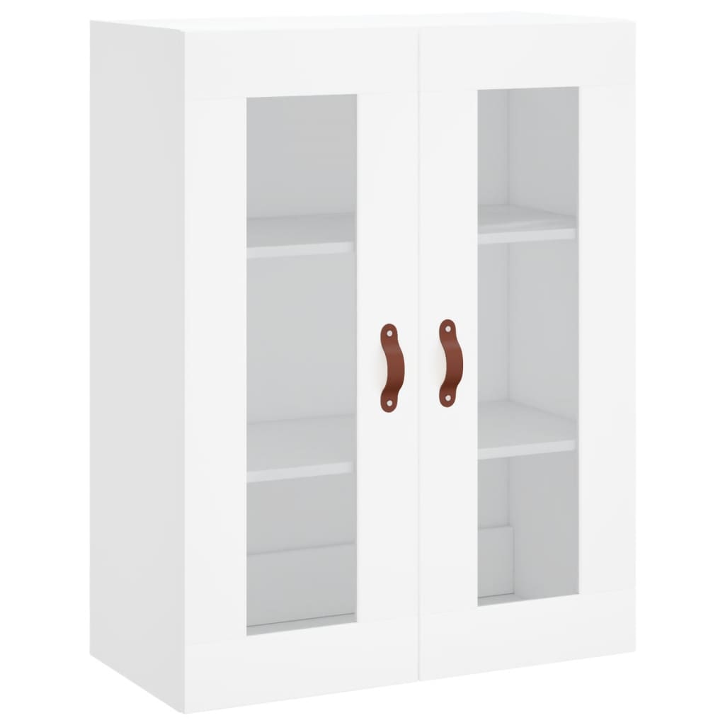 Highboard hvit 69,5x34x180 cm konstruert tre