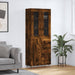 Highboard røkt eik 69,5x34x180 cm konstruert tre vidaXL