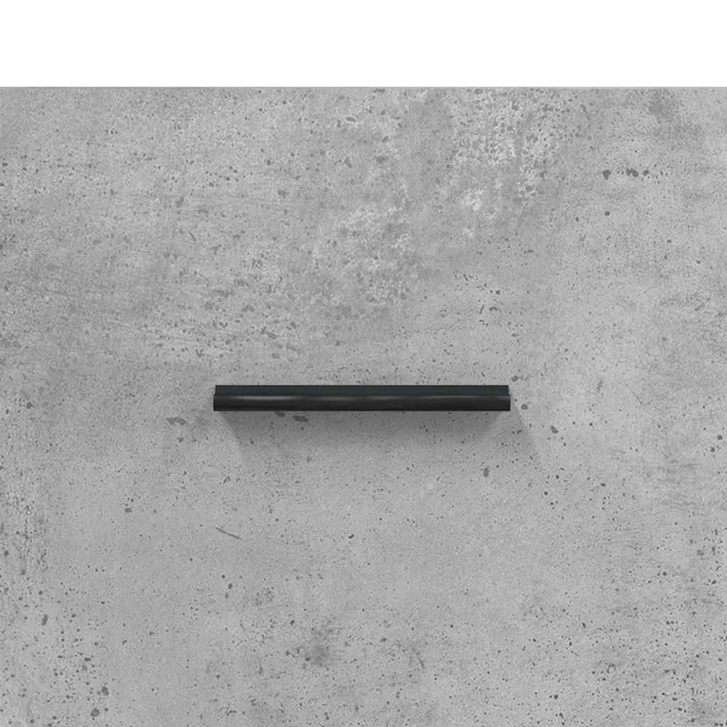 Highboard betonggrå 69,5x34x180 cm konstruert tre