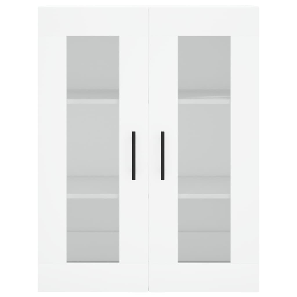 Highboard hvit 69,5x34x180 cm konstruert tre