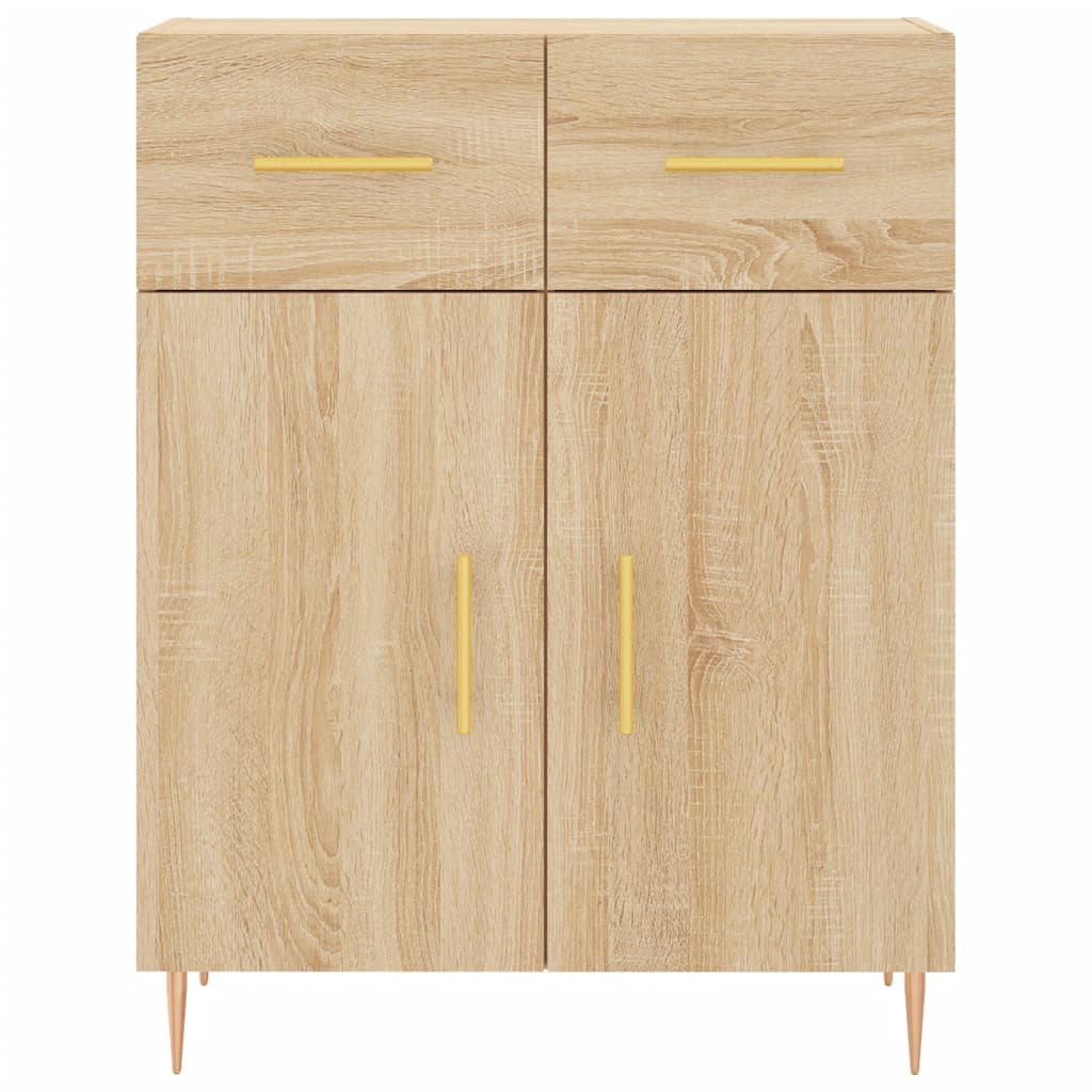 Highboard sonoma eik 69,5x34x180 cm konstruert tre