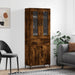 Highboard røkt eik 69,5x34x180 cm konstruert tre