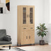 Highboard sonoma eik 69,5x34x180 cm konstruert tre