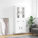 Highboard hvit 69,5x34x180 cm konstruert tre