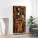 Highboard røkt eik 69,5x34x180 cm konstruert tre