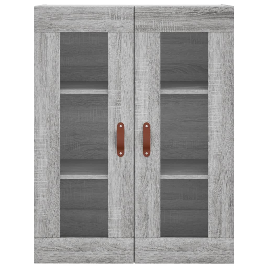 Highboard grå sonoma 69,5x34x180 cm konstruert tre