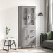 Highboard grå sonoma 69,5x34x180 cm konstruert tre
