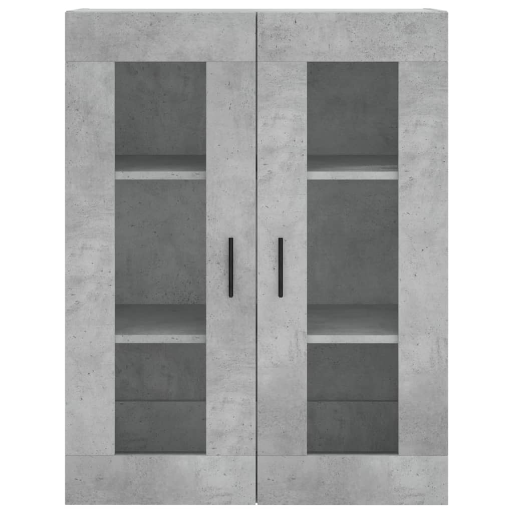 Highboard betonggrå 69,5x34x180 cm konstruert tre