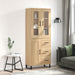 Highboard sonoma eik 69,5x34x180 cm konstruert tre