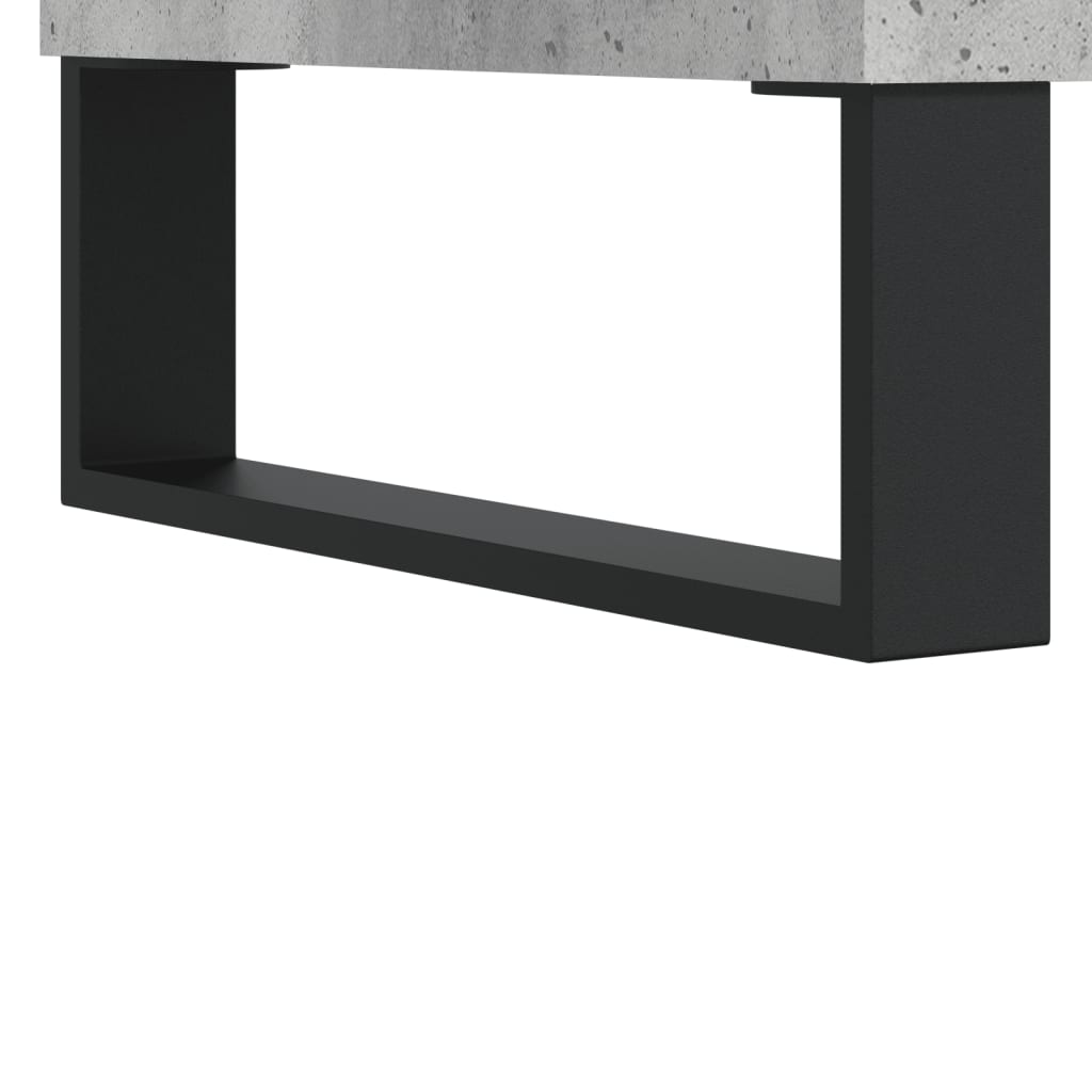 Highboard betonggrå 69,5x34x180 cm konstruert tre