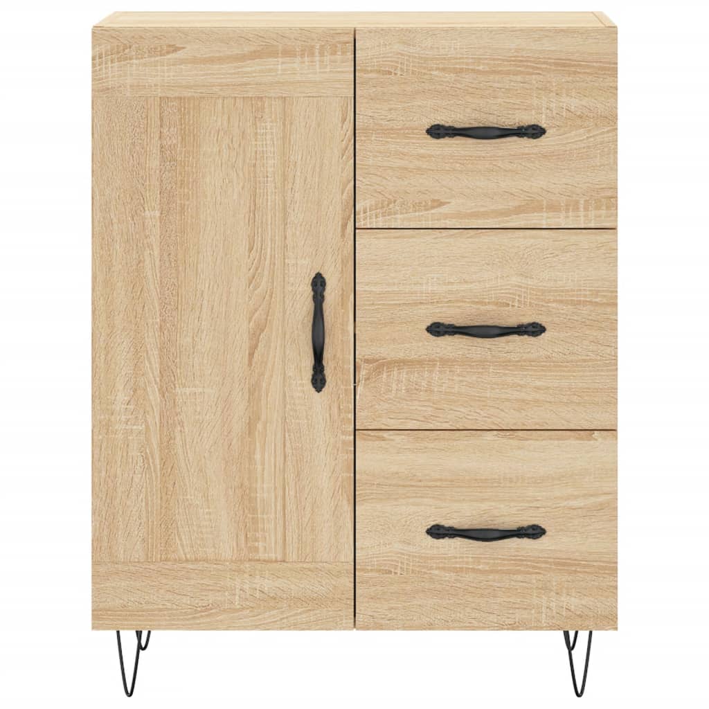 Highboard sonoma eik 69,5x34x180 cm konstruert tre vidaXL