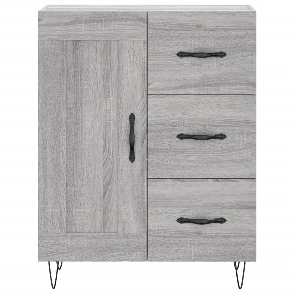 Highboard grå sonoma 69,5x34x180 cm konstruert tre vidaXL