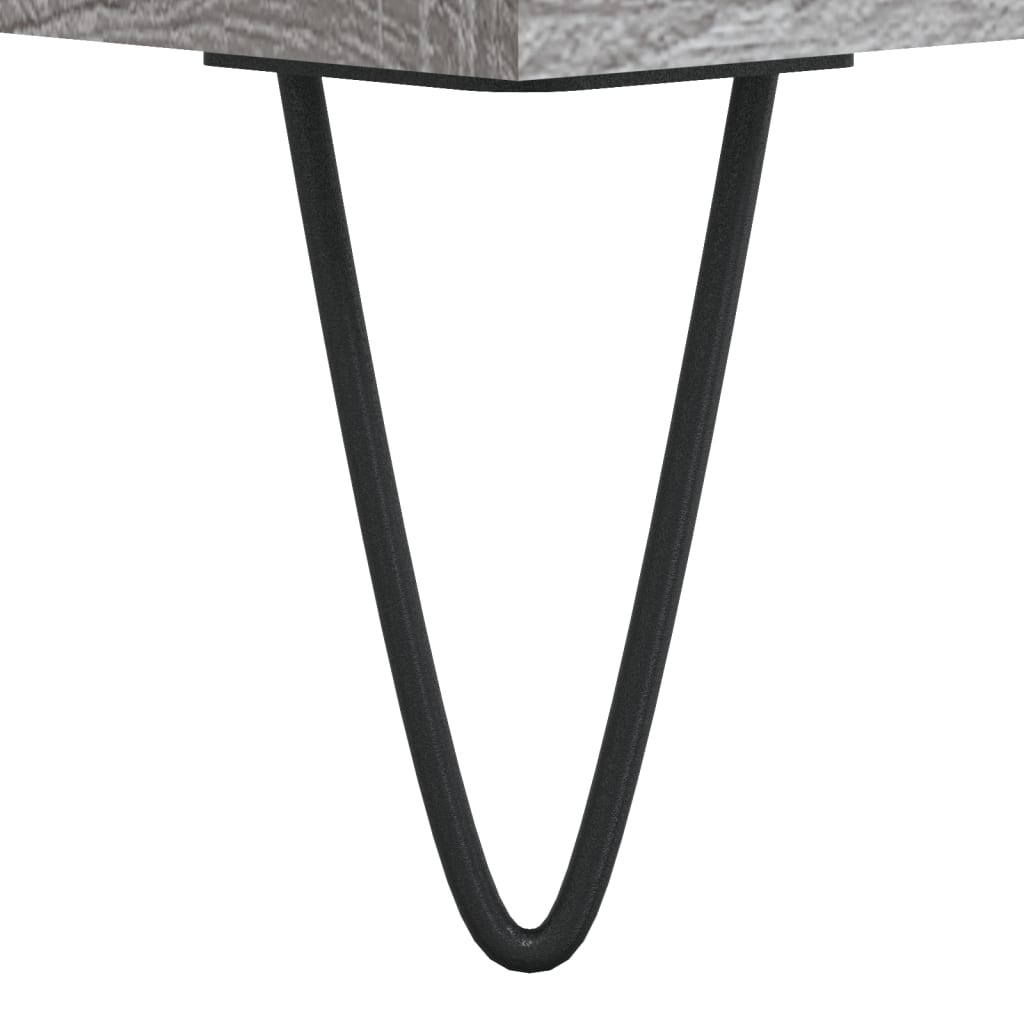 Highboard grå sonoma 69,5x34x180 cm konstruert tre vidaXL