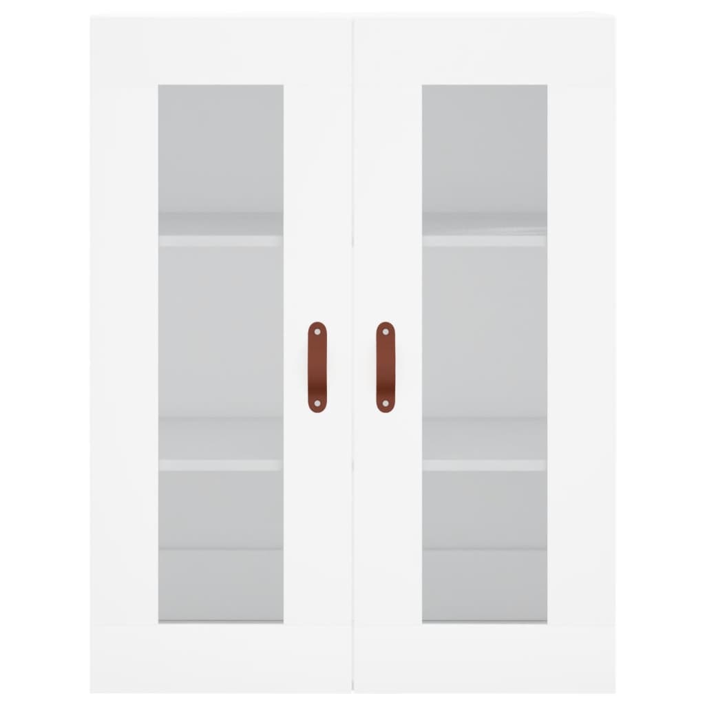 Highboard hvit 69,5x34x180 cm konstruert tre